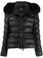 Moncler Grenoble Fur Trim Puffer Jacket - Black