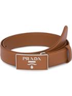 Prada Leather Belt - Brown