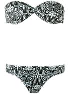 Sub Printed Bandeau Bikini Set, Women's, Size: G, Black, Polyamide/spandex/elastane