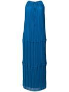 P.a.r.o.s.h. Pleated Column Dress - Blue