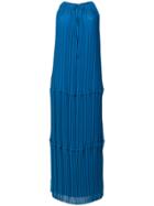 P.a.r.o.s.h. Pleated Column Dress - Blue