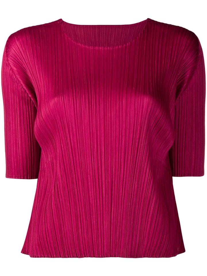 Pleats Please By Issey Miyake Luster Top - Pink