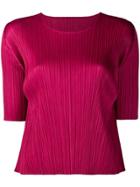 Pleats Please By Issey Miyake Luster Top - Pink