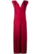 Mes Demoiselles - Flared Jumpsuit - Women - Silk - 36, Red, Silk