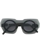 Kuboraum Round Frame Sunglasses - Black