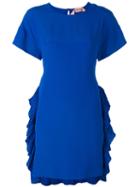 No21 - Side Pleat Dress - Women - Silk/acetate - 44, Blue, Silk/acetate