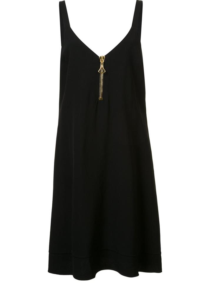 Ellery Gold-tone Neck Zipper Dress - Black