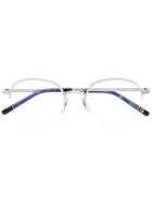 Saint Laurent Eyewear - Round Frame Glasses - Unisex - Metal (other) - One Size, Grey, Metal (other)
