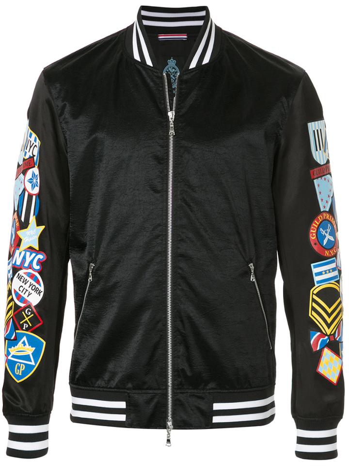 Guild Prime Badge Sleeve Bomber Jacket - Black