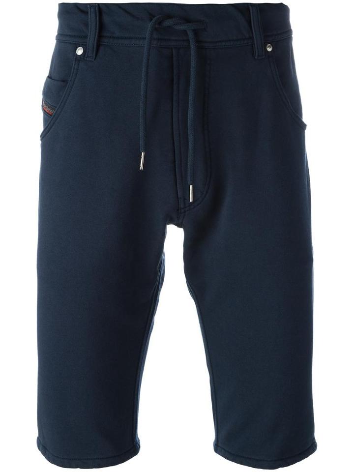 Diesel Drawstring Track Shorts, Men's, Size: 28, Blue, Cotton