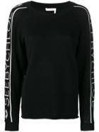 See By Chloé Logo-stripe Sweater - Black