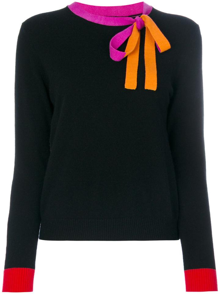 Chinti & Parker Tie Neck Sweater - Black