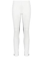 Andrea Bogosian Bicolour Leather Trousers - White