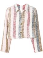 Thom Browne Bow Collar Striped Jacket - Multicolour