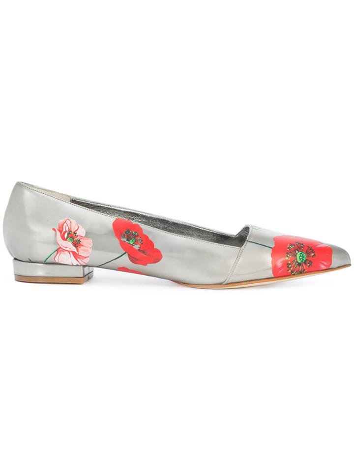 Oscar De La Renta Catrina Ballerinas - Metallic