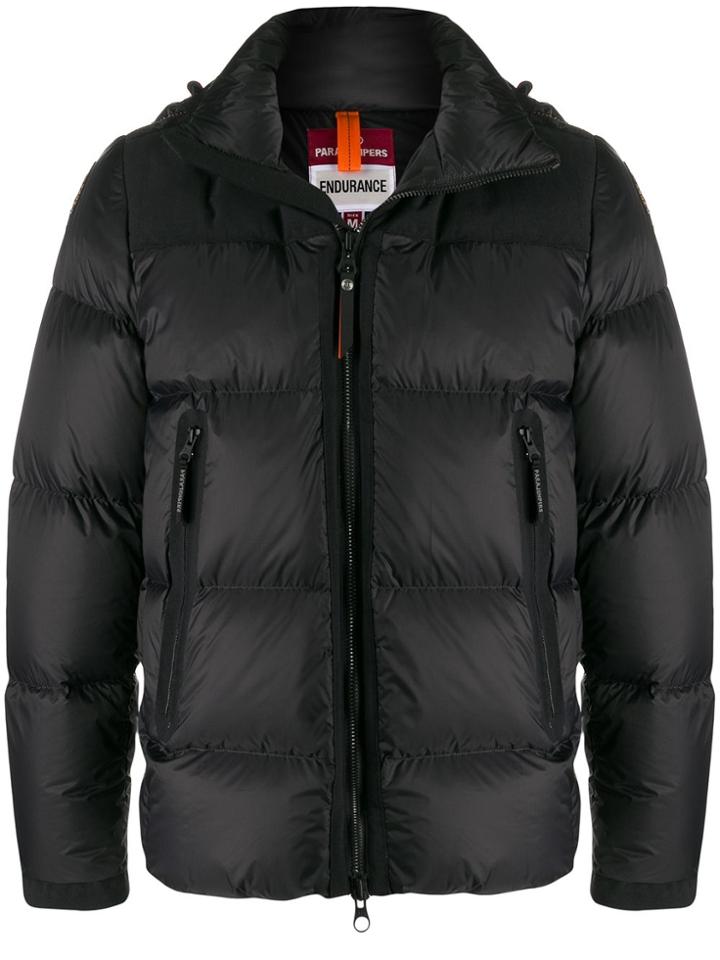 Parajumpers Logo Patch Puffer Jacket - Black