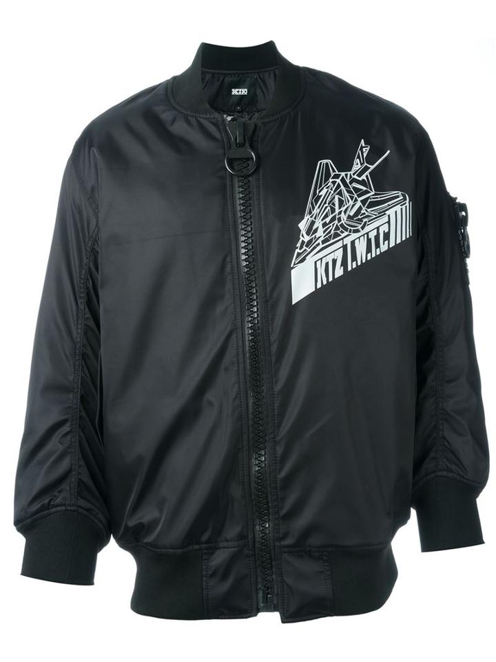 Ktz Aeroplane Print Bomber Jacket