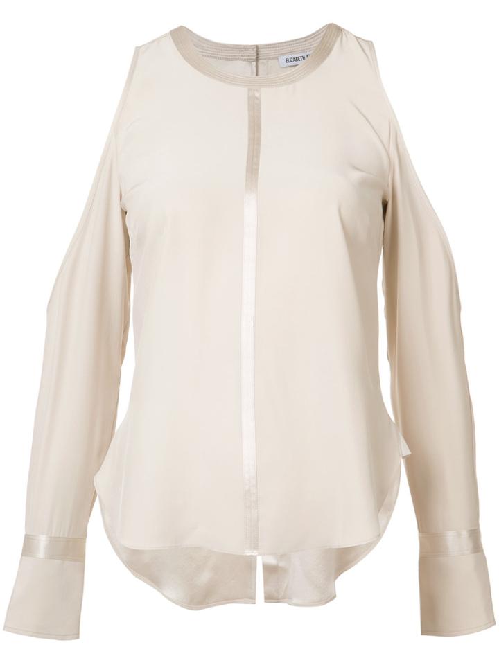 Elizabeth And James Cold-shoulder Blouse - Nude & Neutrals