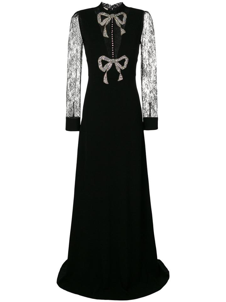 Gucci Crystal Bow Dress - Black