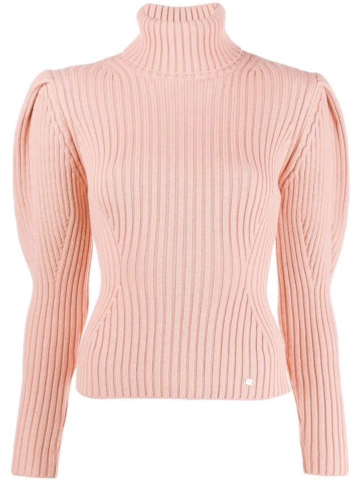 Elisabetta Franchi Roll Neck Knitted Top - Pink
