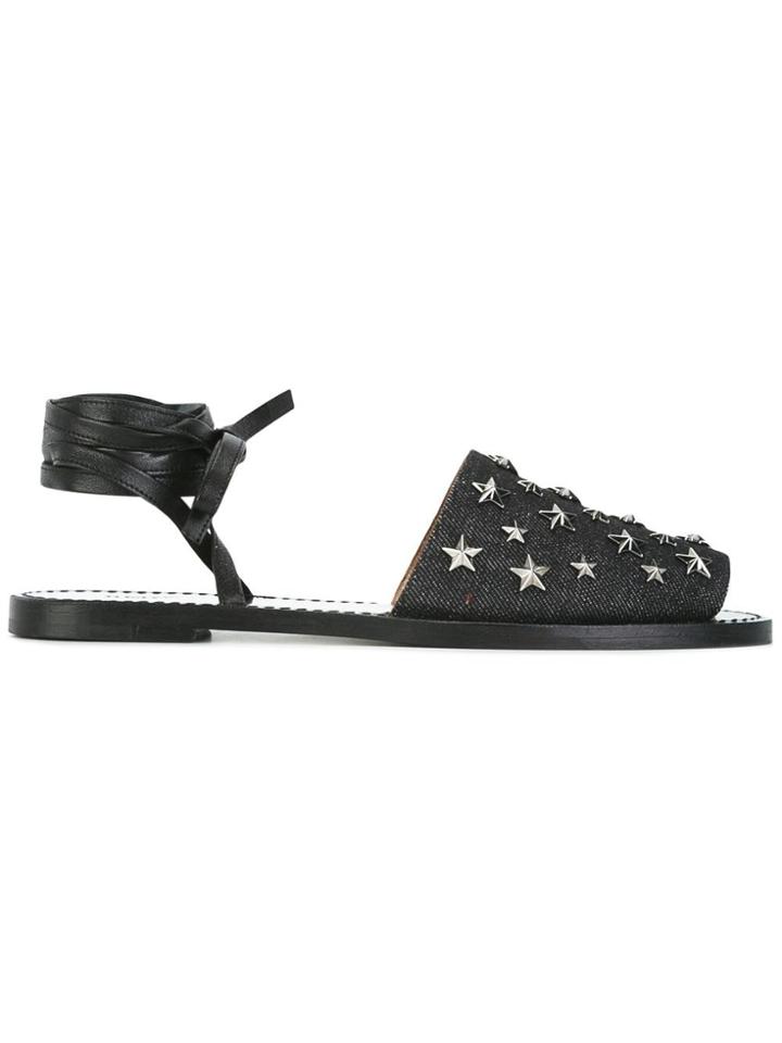 Red Valentino Star Studded Sandals - Black