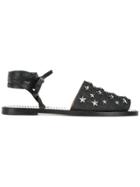 Red Valentino Star Studded Sandals - Black
