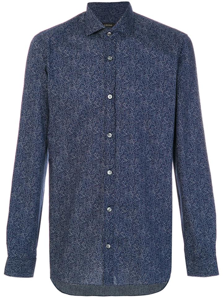 Z Zegna Printed Shirt - Blue