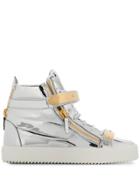 Giuseppe Zanotti Hi-top Sneakers - Silver