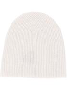 Roberto Collina Cashmere Knitted Beanie - Nude & Neutrals