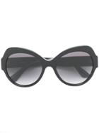 Dolce & Gabbana Eyewear Round Oversized Sunglasses - Black
