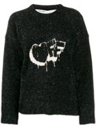 Off-white Crewneck Logo Sweater - Black