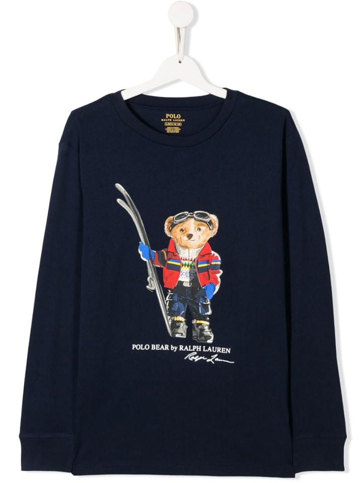 Ralph Lauren Kids Teen Polo Bear Print Sweatshirt - Blue