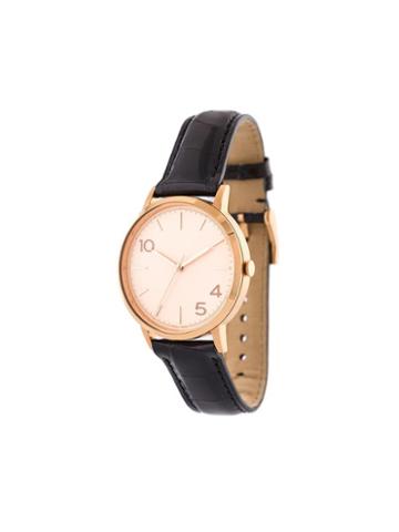 Forty Five Ten X Fossil Rose Gold Dial Watch, Adult Unisex, Black