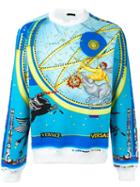 Versace 'horoscope' Sweatshirt, Men's, Size: Large, Blue, Cotton