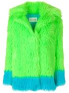 Alberta Ferretti Faux Fur Coat - Green