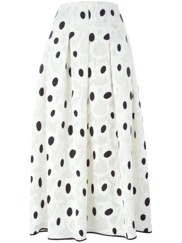 Oscar De La Renta Abstract Effect Midi Skirt