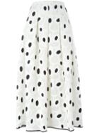 Oscar De La Renta Abstract Effect Midi Skirt