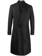 Comme Des Garçons Homme Plus Double-breasted Long Coat - Black