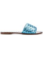 Bottega Veneta Ravello Intrecciato Sandals - Blue