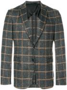 Boss Hugo Boss Knitted Checked Suit Jacket - Grey