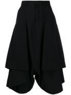 Comme Des Garçons Noir Kei Ninomiya Layered Cropped Trousers - Black
