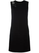Ermanno Scervino Embellished Detail Mini Dress, Women's, Size: 46, Black, Viscose/glass/brass/acrylic