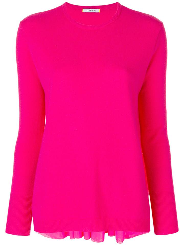 Iceberg Back Panel Jumper - Pink & Purple