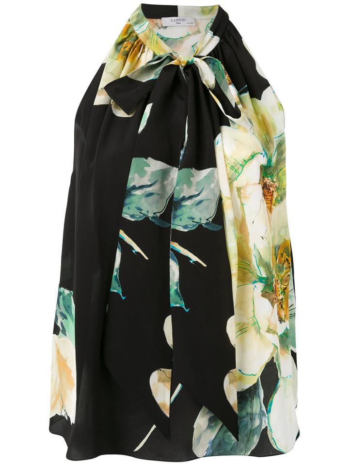 Lanvin - English Roses Printed Blouse - Women - Silk - 40, Black, Silk