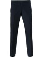 Thom Browne Low Rise Skinny Side Tab Trouser In 2 Ply Fresco - Blue