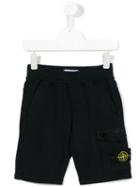 Stone Island Kids Zipped Pocket Shorts, Boy's, Size: 6 Yrs, Blue