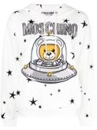 Moschino Teddy Logo Hooded Sweatshirt - White