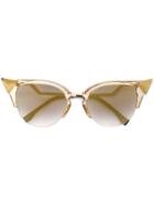 Fendi Eyewear Cat Eye Sunglasses - Metallic