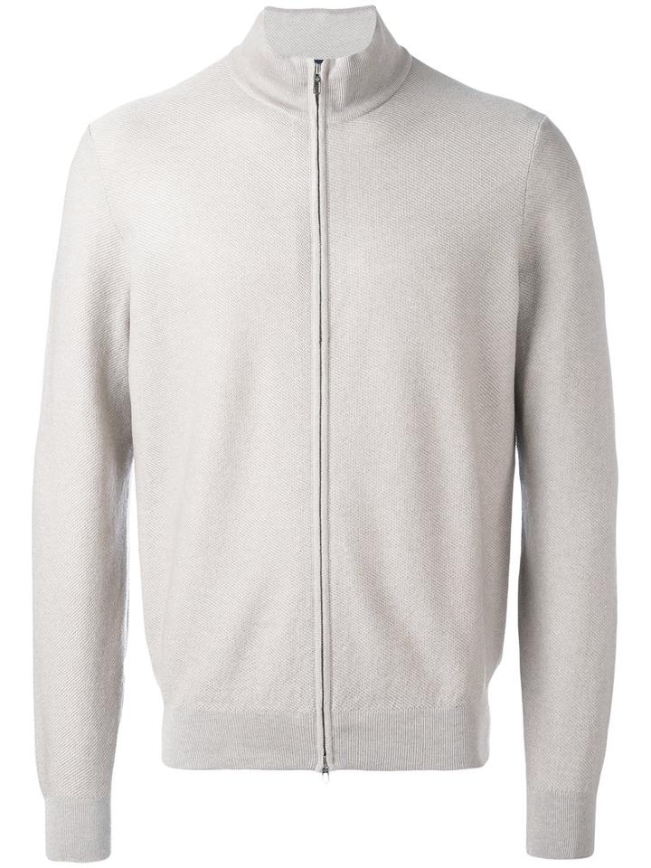 Loro Piana - Knitted Bomber Jacket - Men - Silk/cashmere - 54, Nude/neutrals, Silk/cashmere