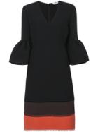 Fendi Contrast Panelled Dress - Black